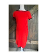 Boden Dress Womens Size 2 R Orange Blue Short Sleeve Above Knee Casual C... - €20,91 EUR