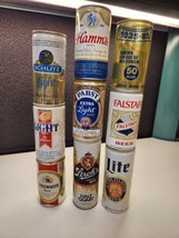 Lot Of 9 Vintage Metal Empty Beer Cans Pictured #pe41 - £9.26 GBP