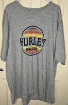 Hurley Since 1999 Men&#39;s T-shirt Sunset Logo 2XL Gray Short Sleeves - £9.84 GBP