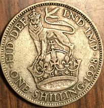 1928 UK GB GREAT BRITAIN SILVER SHILLING COIN - $6.95