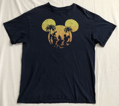 Disney Mickey and Friends Sunset T-Shirt Mens Sz Xl Navy Blue G5 - £12.12 GBP