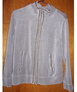 Kaktus Women’s Soft Velour Gray Jacket Size Extra Large Gently Worn - £7.10 GBP