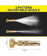 Heavy Duty Solid Brass Water Hose Nozzle for Garden Hoses | Adjustable F... - $109.46 MXN
