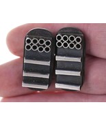 Mid Century Modernist sterling and wood cufflinks - $183.15