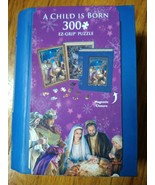 300 Pc EZ Grip Glitter Puzzle &quot;A Child is Born&quot; BOOK SHAPED Religious Na... - £15.81 GBP