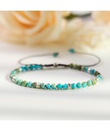 Colorful Gemstone Bracelets, Galaxy Sea Sediment Jasper Bracelet, Minima... - $164.64 CAD