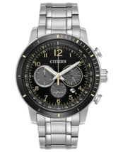 Citizen Men&#39;s &#39;Chronograph&#39; Quartz Stainless Steel Casual Watch Silver-Toned - £176.61 GBP