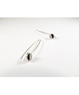 Sterling Silver Earrings - Divided Circles - Black and White - $63.04 CAD