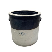 Antique Stoneware Crock 4 Gallon stoneware crock Salt Glazed Large w/ Ha... - £291.33 GBP