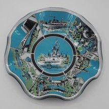 Walt Disney Monde The Magic Kingdom Souvenir Plaque W/Hérissé Bord Bleu ... - £40.66 GBP