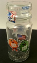 Vintage M&amp;M Candy 1984 Olympic Games Los Angeles 8&quot; Glass Jar  - £9.55 GBP