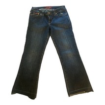 Baby Phat Stretch Junior Boot Leg Low Rise Gold  5-Pocket Jeans Women 9 Raw Hem - £10.09 GBP