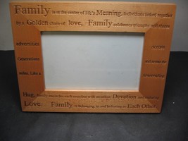 9x7 Wood Hanging/Standing Photo Frame for Family Picture Etched Family P... - $5.99