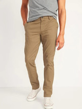 Old Navy Ultimate Slim Built-In Flex Chino Pants Men&#39;s 38x32 Brown Stretch NEW - £23.58 GBP