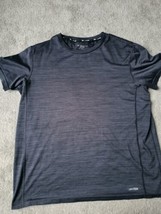 Tek Gear Shirt dry teck  Men&#39;s Medium Black grey short sleeved pullover shirt  - £8.67 GBP
