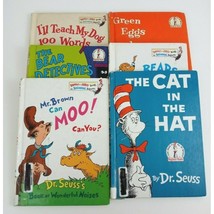 Vtg Lot of 6 Dr. Seuss Hardback Books Dated 1957, 1960, 1969, 1970, 1973, &amp; 1975 - £15.18 GBP