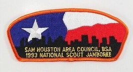 Vintage 1993 Sam Houston Jamboree Orange Boy Scout BSA CSP Shoulder Patch - $11.69