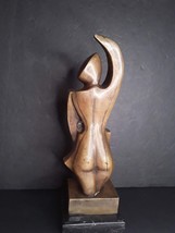 c1910-20s French Mixed Metal Cubist female Cello bronze Figure - £14,407.11 GBP