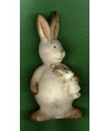 CERAMIC BUNNY RABBIT MOM WITH BABY - £6.39 GBP