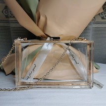 Classic White Acrylic Bags Box Wallet Day Clutch Bags Women Messenger Shoulder B - £28.43 GBP