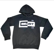 Mr Beast Hoodie Size S Black Sweatshirt White Logo Pull-Over Hoodie - £30.91 GBP