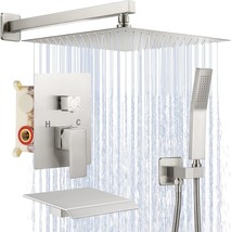 12 Inch Shower System With Tub Spout, 3 Function Brushed Nickel Bathtub ... - £159.27 GBP