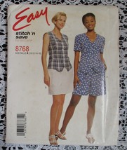 McCall&#39;s Easy Stitch n Save 8768 Top &amp; Pull On Shorts Size 10,12,14,16 New Uncut - £5.35 GBP