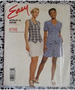 McCall&#39;s Easy Stitch n Save 8768 Top &amp; Pull On Shorts Size 10,12,14,16 N... - $9.21 CAD