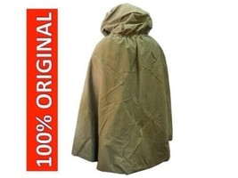 Russian Army Soviet Soldiers Cloak Tent Poncho Hooded Rain Coat USSR with SPOTS - $56.01