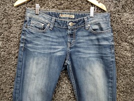 Buckle BKE Jeans Women 30x31 1/2 Blue Sabrina Boot Cut Back Flap Stretch Pants - £22.46 GBP