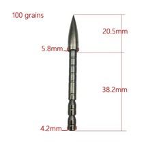 12PCS 4.2 mm Arrow Head Bullet Point Tip Arrow Head DIY 80 100 120 Grain  For ID - £86.05 GBP