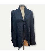 Cuddl Duds Comfortwear Drape Button Front Cardigan Black Size X-Small A3... - $305.44 MXN