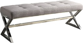 Gray Lexicon Norrie Tufted Accent Bench, 48&quot; Wide. - £173.97 GBP