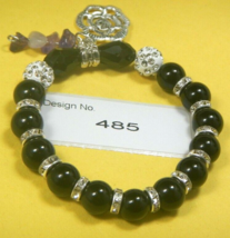 Amethyst Gemstone-Energy Jewelry-Fashion Stretch-Bracelet-Beaded- Charms -485 - £7.32 GBP
