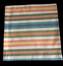 DII Raney Napkins Pink White Blue Beach Stripe Set of 4 Cotton 20x20&quot; Summer  - £19.60 GBP