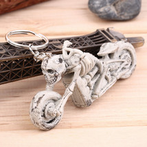 1pc Gray Skeleton Motorcycle Key Chain USA Shipper K#29 - $6.00