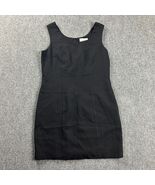 Hugo Buscati Dress Womens 14 Black Sheath Shift VIntage Rayon Blend Adults - $41.79 CAD