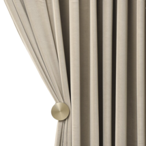 Anyhouz 250cm Beige High Quality Modern Wool Velvet Blackout Curtains for Living - £155.44 GBP