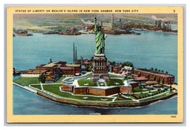Statue of Liberty New York City NY NYC UNP Unused Linen Postcard N25 - £2.28 GBP