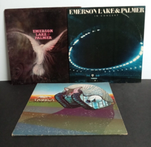 Emerson Lake &amp; Palmer ELP Tarkus 1970s LP Lot (3 Vinyl Records) SD 19255 SD 9040 - £22.42 GBP