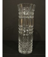 Stunning, Tall, Vtg. U.S.S.R Made Crystal Vase Hand Cut~Cobblestone Squares - £48.22 GBP
