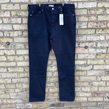 Five Four Men&#39;s 36x34 Pardo Button Fly Navy Blue Stretch Straight Jeans - £17.48 GBP