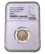1961 Csa Plateado 1C Bashlow Con Desfigurada Dies Graduado Por NGC Como ... - $5,278.61 MXN