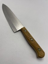 Chef Knife Kansas City 8”  Wood Handle Stainless Full Tang Vintage Japan - £29.69 GBP