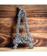 Ornate Pewter Hummingbird Easel/Stand-floral Vines- Plate/ Picture Holde... - $30.00