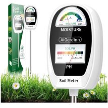 Simplify Plant Care with 2-in-1 Soil Moisture Meter &amp; pH Tester - White ... - $20.74