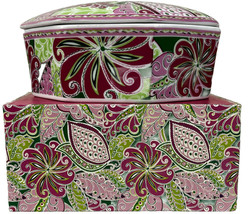 Andrea by Sadek VERA BRADLEY Pinwheel Pink 5.5” Hexagon Trinket Box - £9.37 GBP