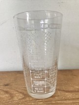 Vtg Federal Mid Century Cocktail Drink Mixing Recipe Measuring Glass Shaker 6&quot; - £31.45 GBP
