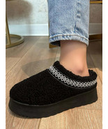 WILD DIVA Embroidered Trim Platform Sherpa Boots - €24,30 EUR