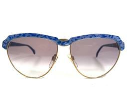 Vintage Mondi Sunglasses Speckled Blue Gold Round with Purple Gradient L... - £31.00 GBP